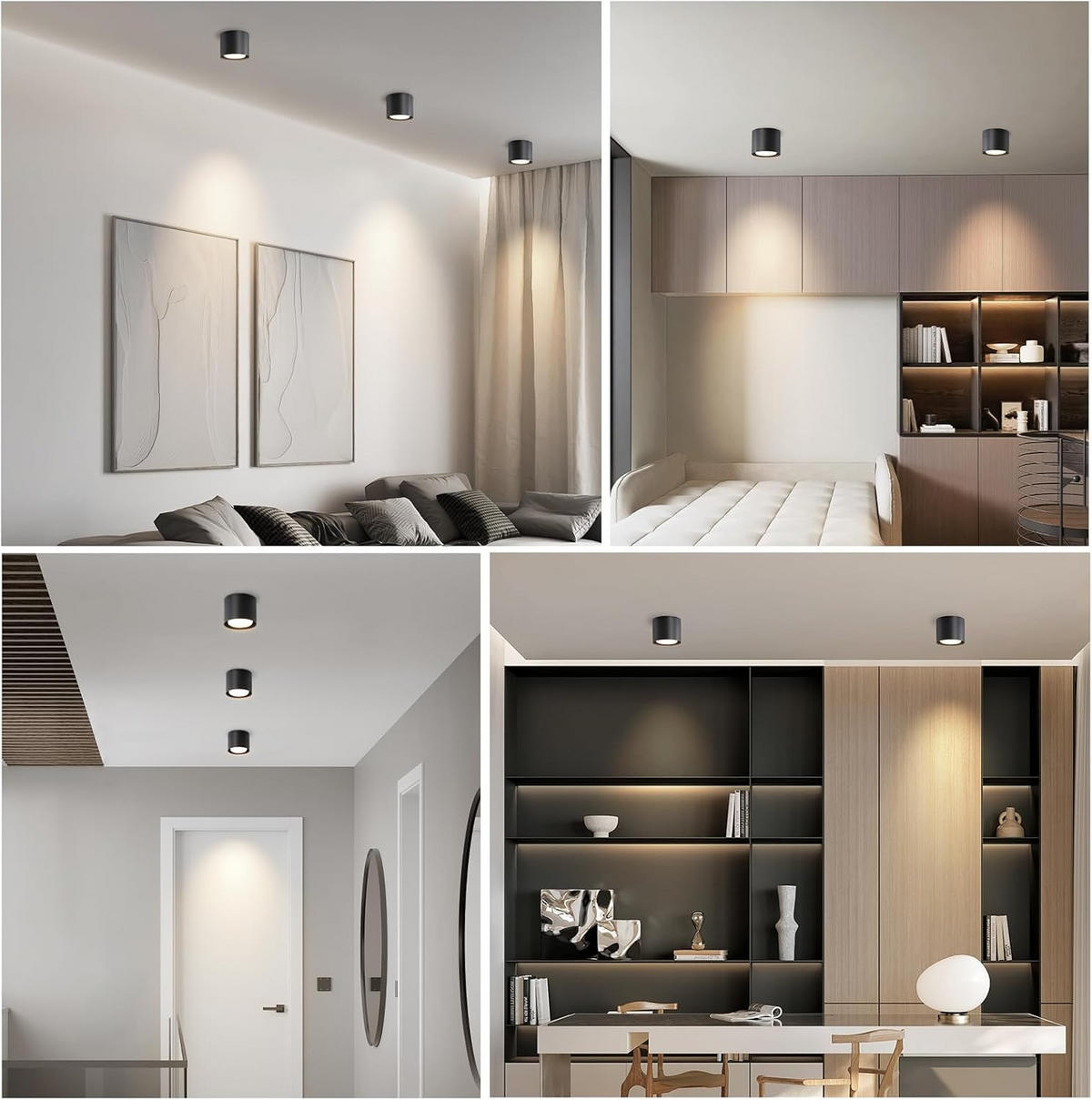 LED-DECKENLEUCHTE Hargenhainbach 10.0/10.0/10 cm - Schwarz, Metall (10/10/10cm) - ZMH