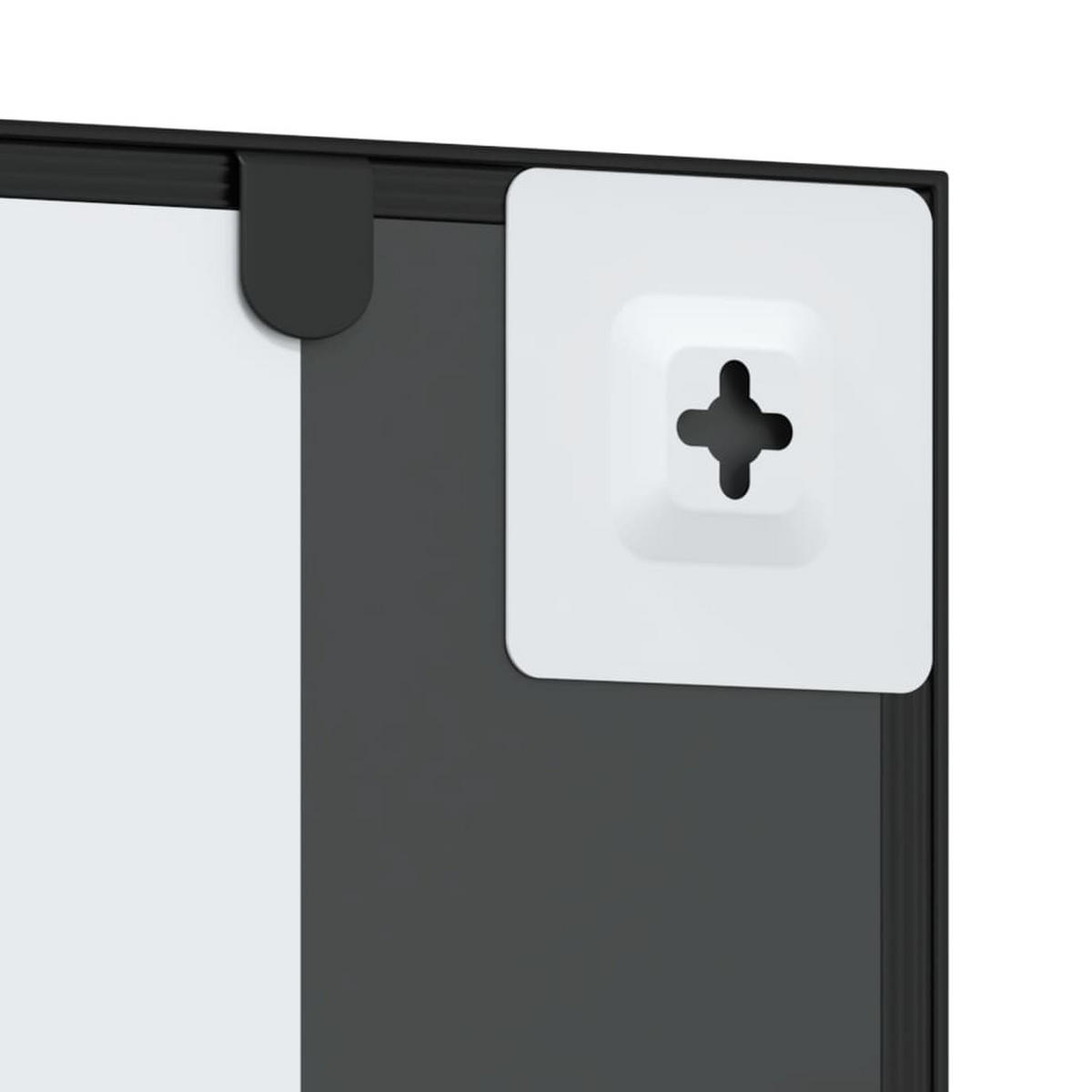 WANDSPIEGEL Schwarz 50/100 Cm Rechteckig Eisen - Schwarz, Metall (100/105/50cm) - vidaXL