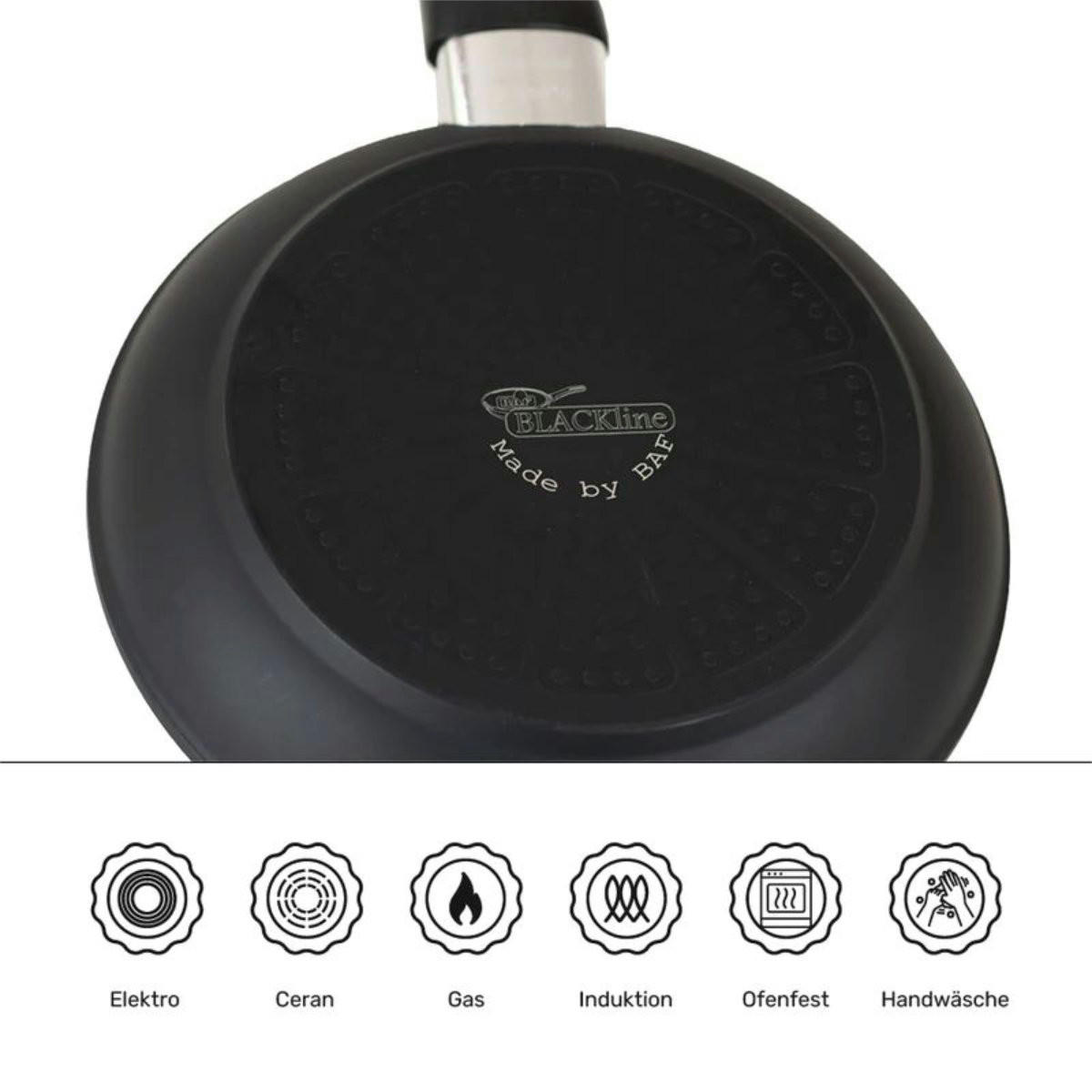 SCHMORPFANNE 28 cm BAF BLACKline für alle Herdarten - Multicolor, Metall (28cm) - BAF