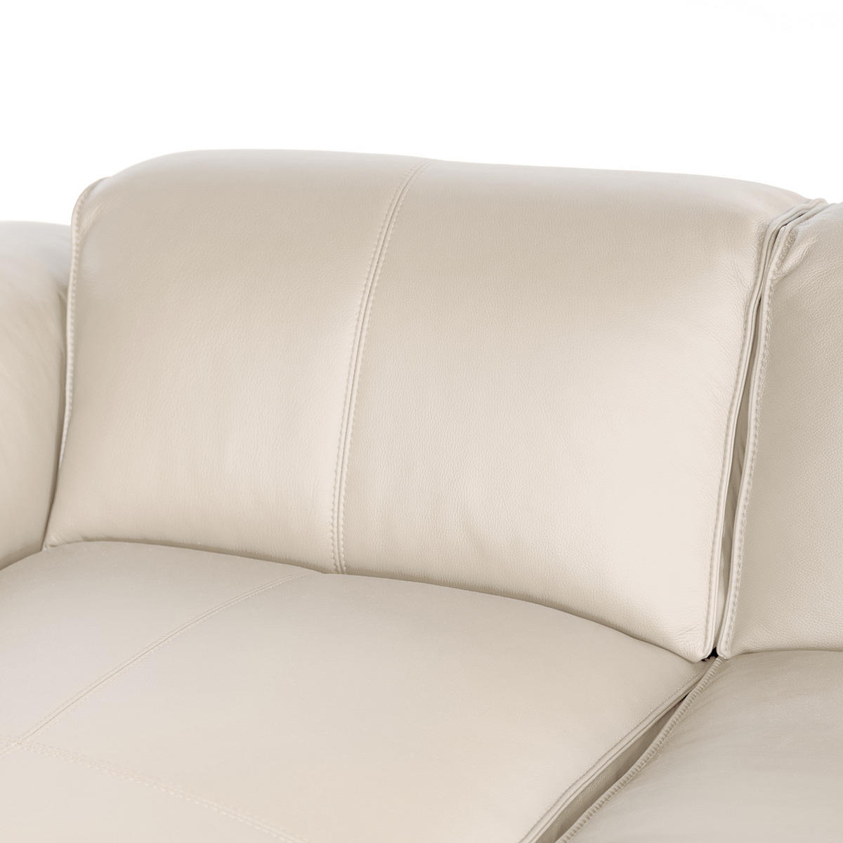 ECKSOFA mit Rundecke - Hellgrau/Schwarz, Leder/Kunststoff (325/260cm) - home24