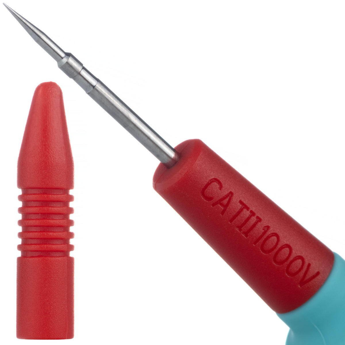 MESSLEITUNG Universal, 1000 V CAT III, 20 A, Nadelspitze 0,4 mm, Silikon, 103 cm, Bananenstecker - Multicolor, Kunststoff/Metall (10/10/10cm)