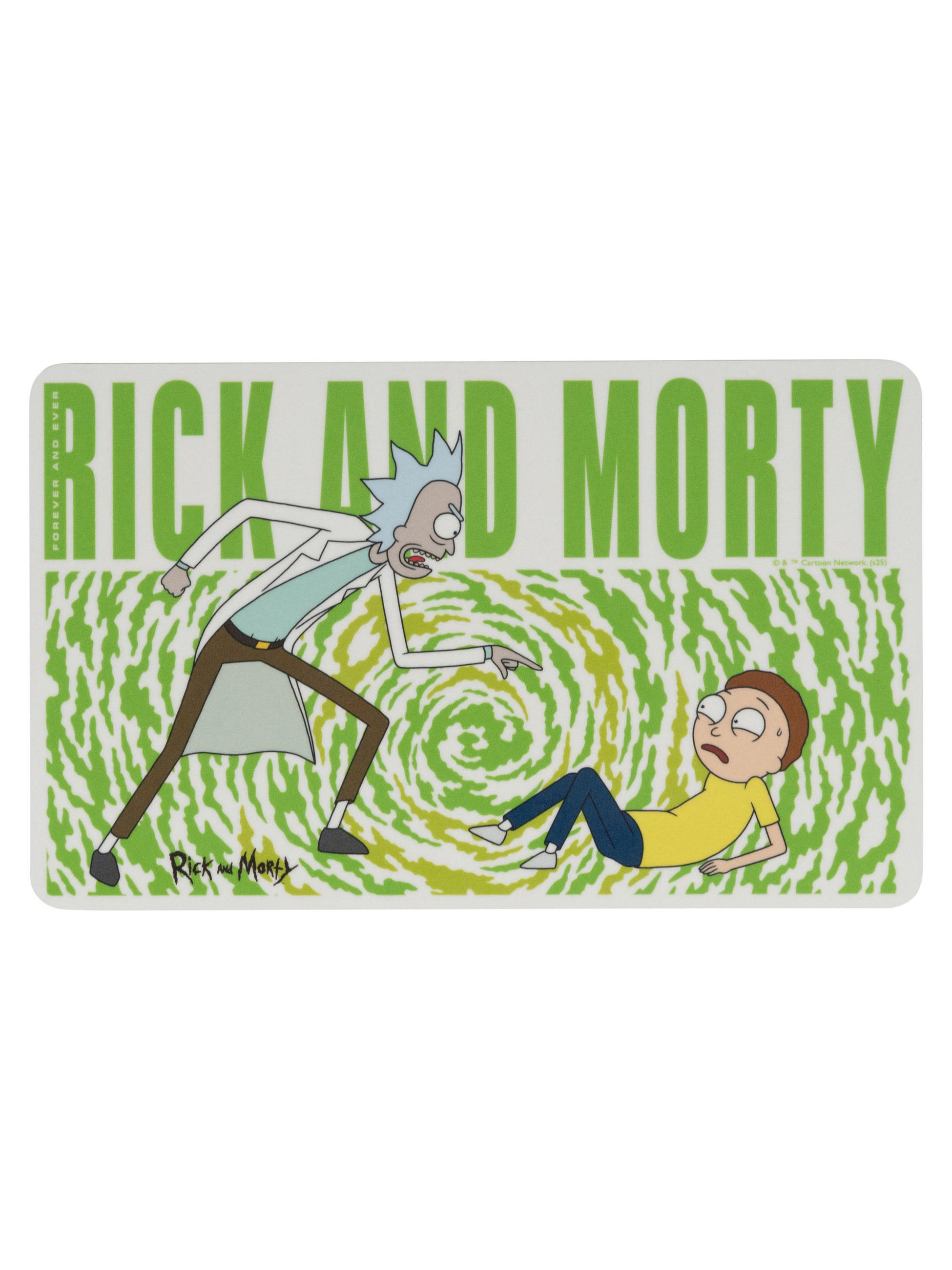 BRETTCHEN Rick and Morty Swirl Grün 14,5 x 23,5 cm - Weiß, Kunststoff (14.5/23.5cm) - United Labels