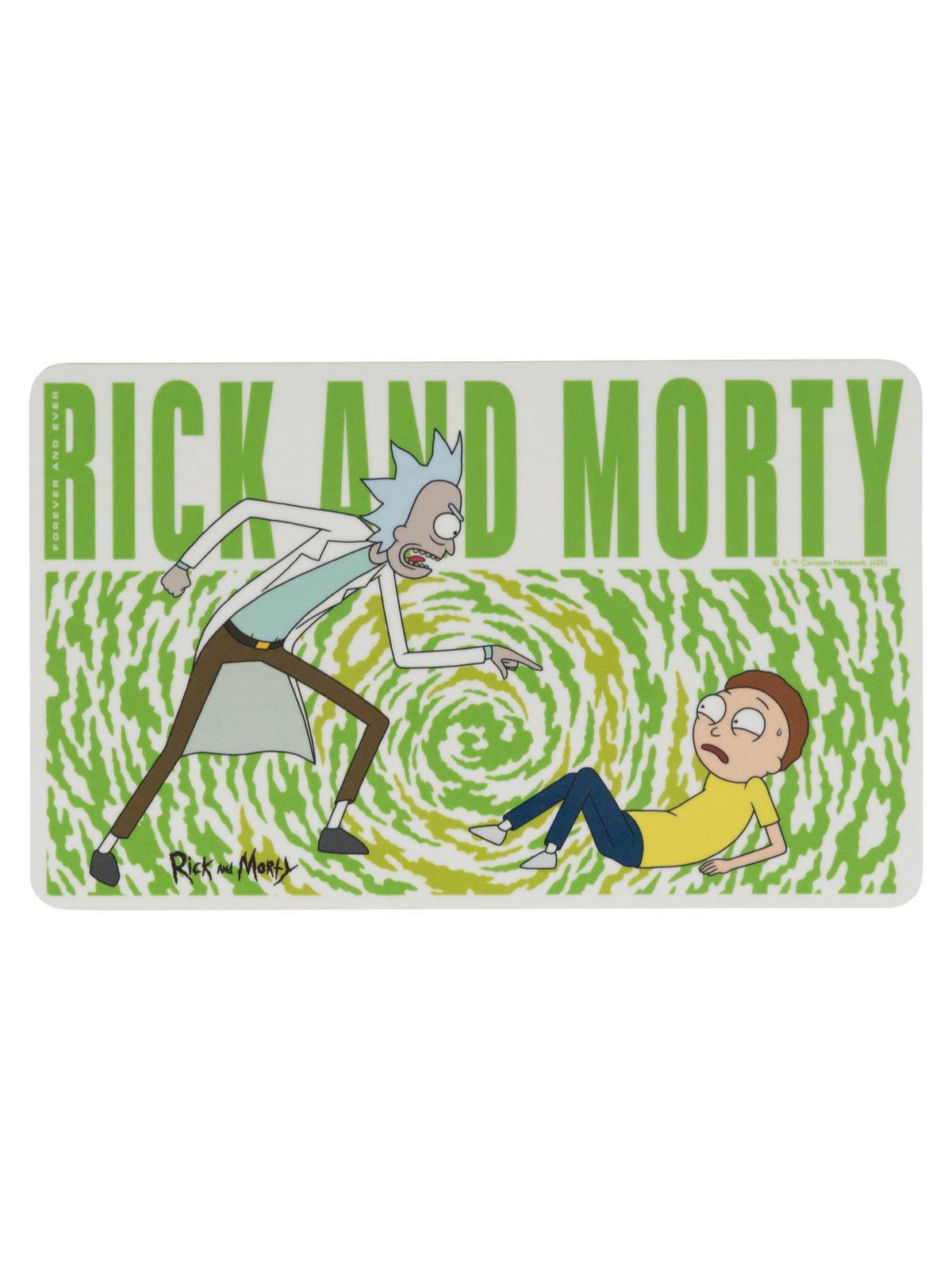 BRETTCHEN Rick and Morty Swirl Grün 14,5 x 23,5 cm - Weiß, Kunststoff (14.5/23.5cm) - United Labels