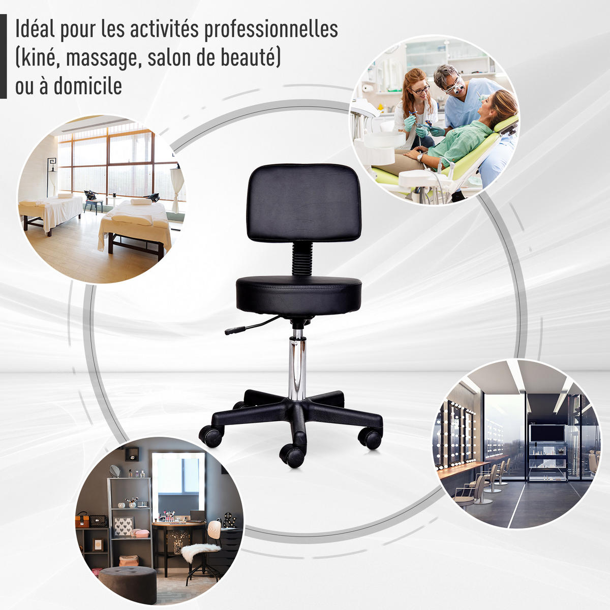 BÜROHOCKER DE-18005 höhenverstellbar 43-55 cm Schwarz - Schwarz, Metall (23/84/32cm) - ComfortXL