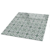 TISCHPLATTE 50x50 cm – Vintage-Stil - Grün, Glas (50/50/0.4cm) - Wallfluent