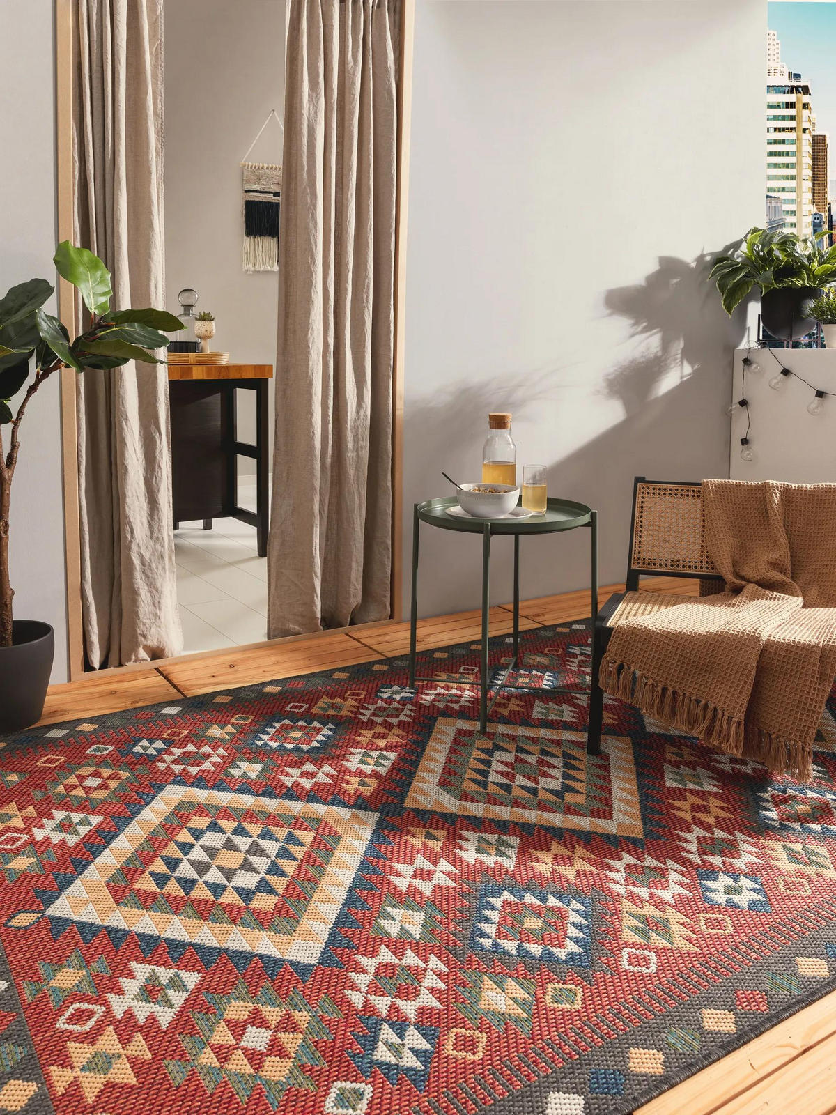 OUTDOORTEPPICH Mirena Rot 80x150 cm - Rot, Textil (80/150cm) - benuta Nest