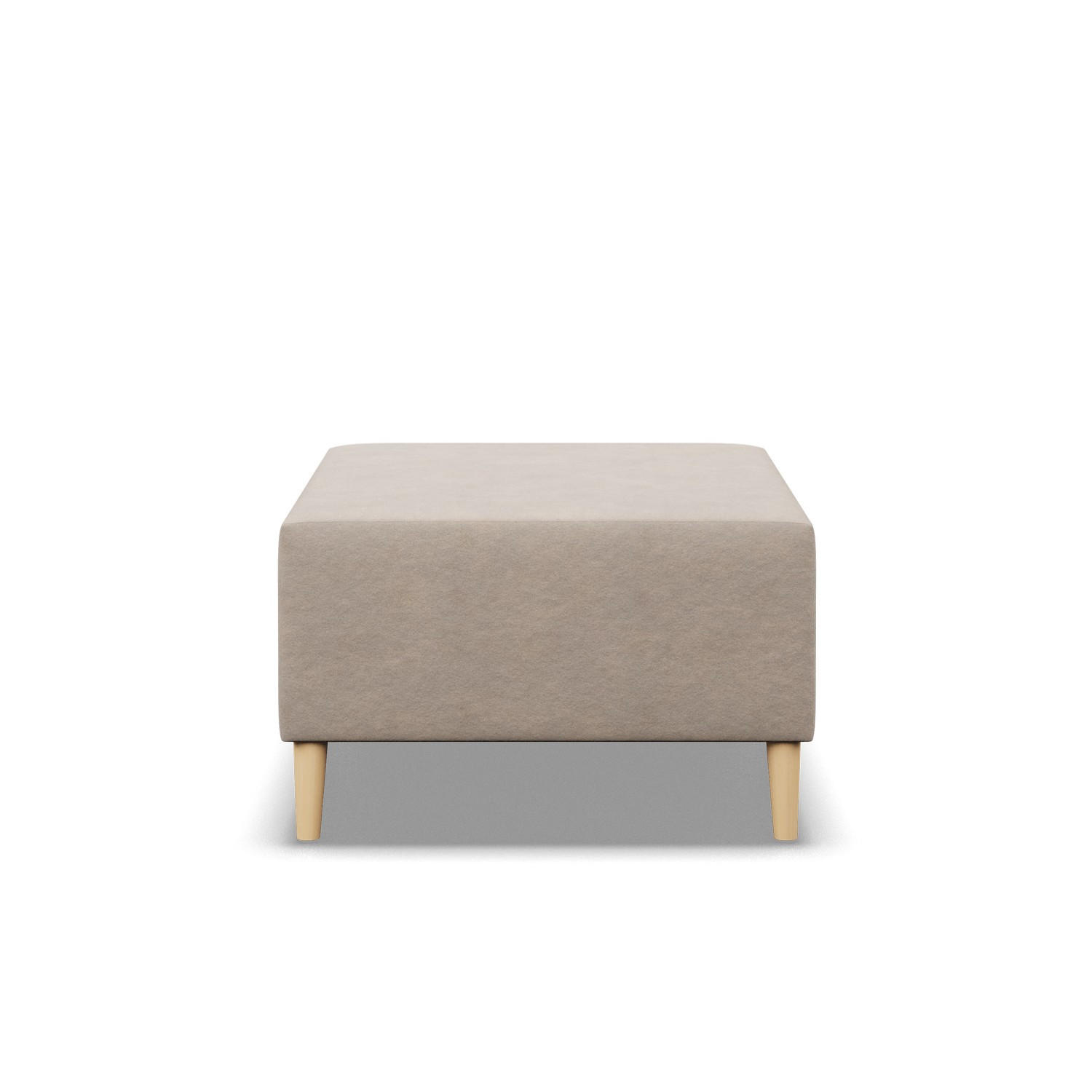 SITZPOUF 70 X 70 BLANK, Beige - Beige, Textil (71/40/71cm)