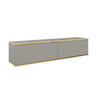 HÄNGEBOARD Banff RTV135 MDF – Graues Matt, Artisan Eiche - Grau, Glas/Holzwerkstoff (135/30/32cm) - Komodee