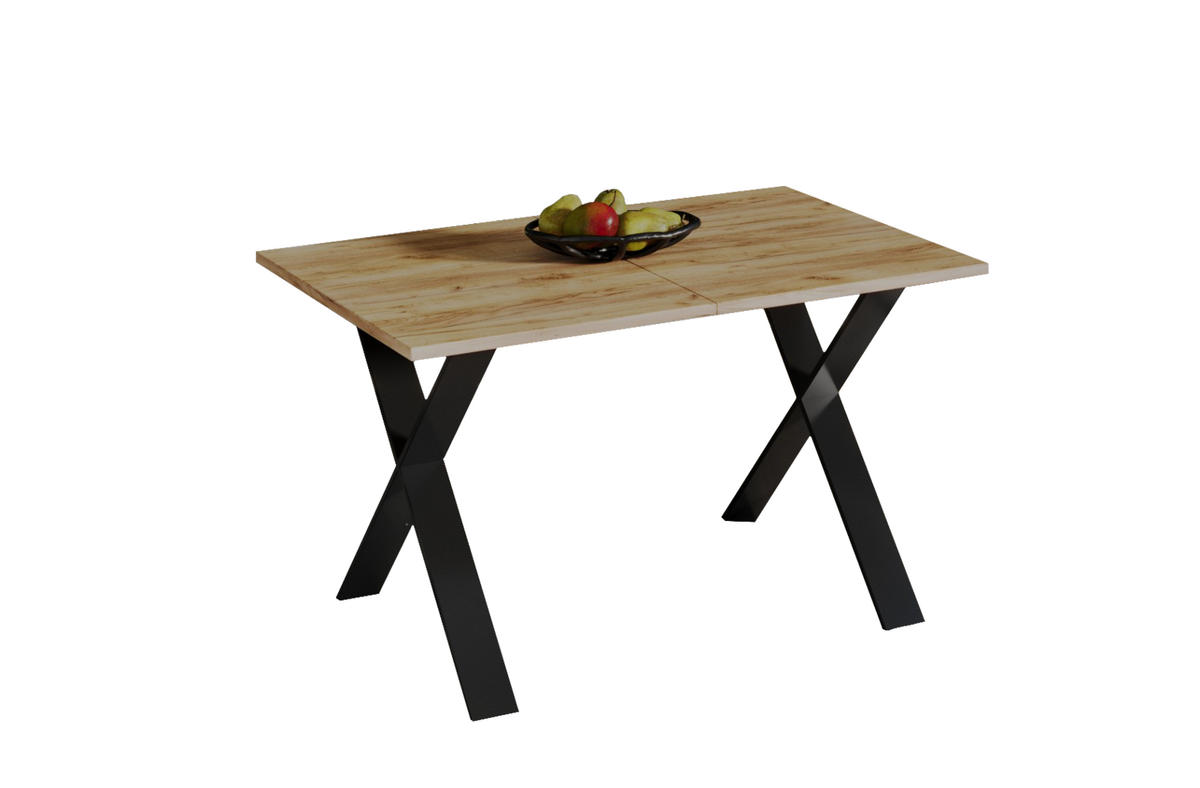 ESSTISCH Stol X ausziehbar bis 210 cm - Eiche Bianco, Holzwerkstoff (130/80/75cm) - Endo-Moebel