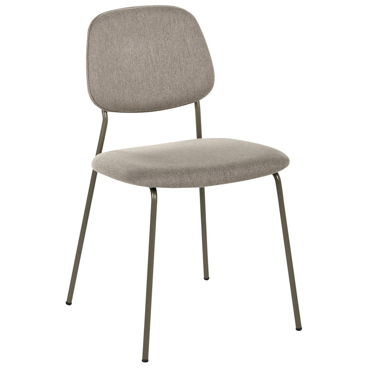 ESSZIMMERSTUHL 4er-Set Stoff Taupe Riley - Taupe, Textil (48/83/52cm) - Beliani