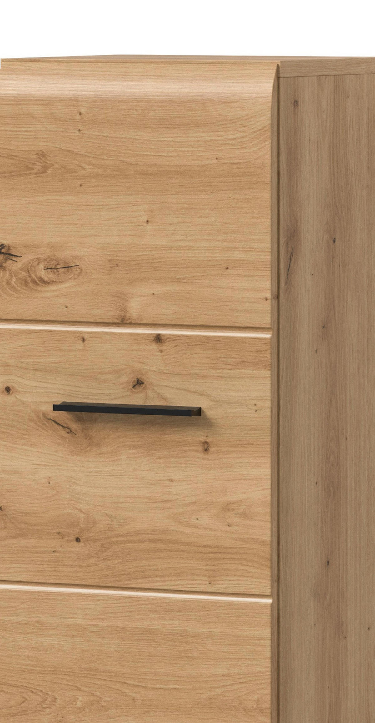 BADKOMMODE Eiche Artisan, Badezimmer Kommode hängend oder stehend 30 x 60 cm, Cover - Schwarz/Eiche Artisan, Holzwerkstoff/Kunststoff (30/106/30cm) - Inn.Furn