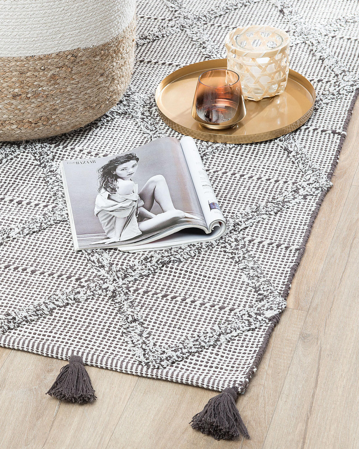 KURZFLOR-TEPPICH Tuzla 150/80 cm - Braun, Textil (80/150cm) - Beliani