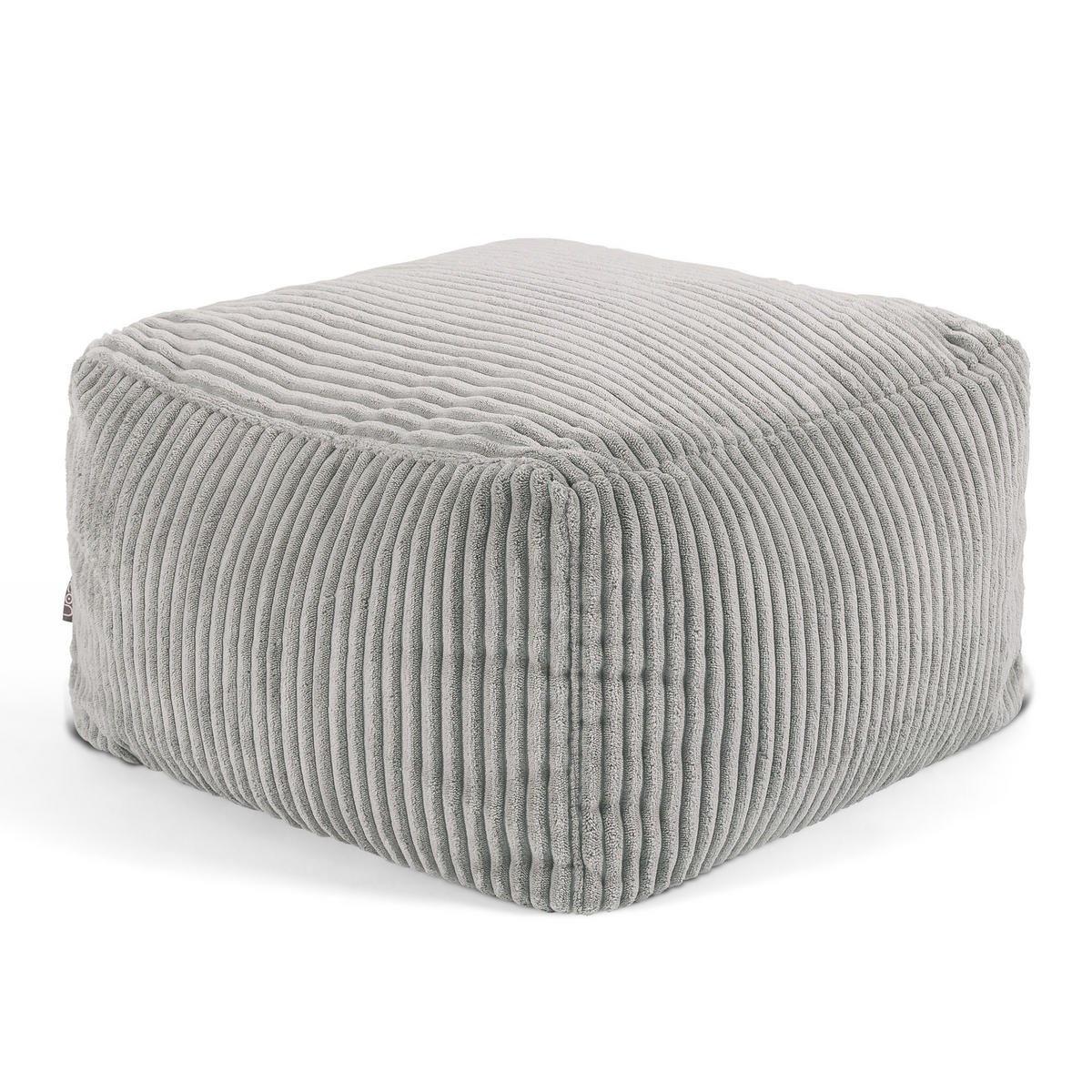 SITZPOUF Amara - Hellgrau, Textil (42/24/42cm) - icon