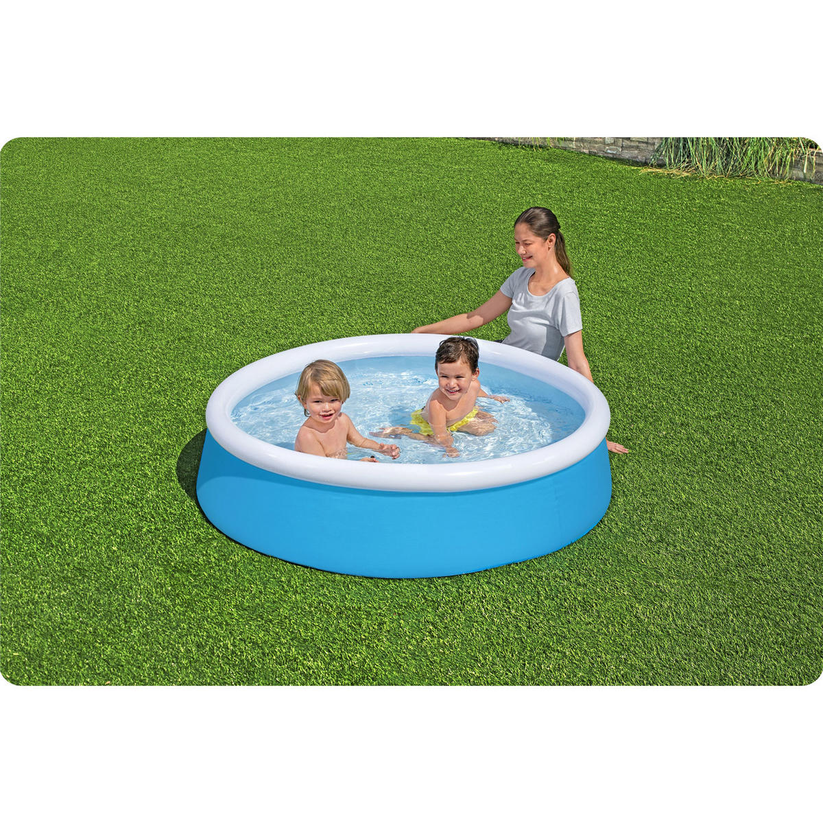 QUICK-UP POOL für Kinder 152 x 38 cm - 57241 - Blau, Textil (152/38cm)