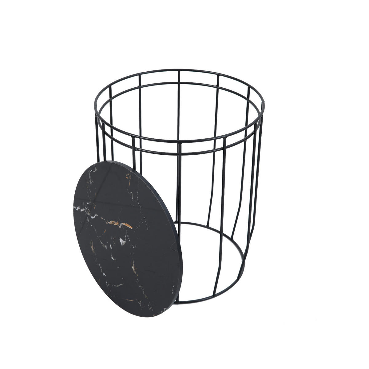 BEISTELLTISCH 3er Set PASI Schwarz - Schwarz, Kunststoff (40/40/43cm) - SVITA