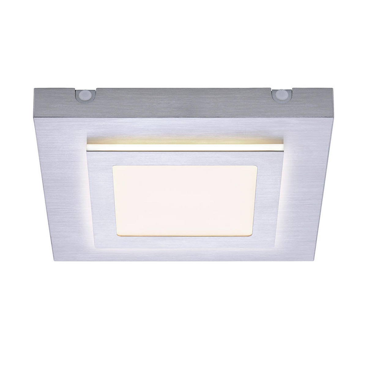 LED DECKENLEUCHTE TILING Aluminium Silber - Silberfarben, Metall (30/30/4.5cm)