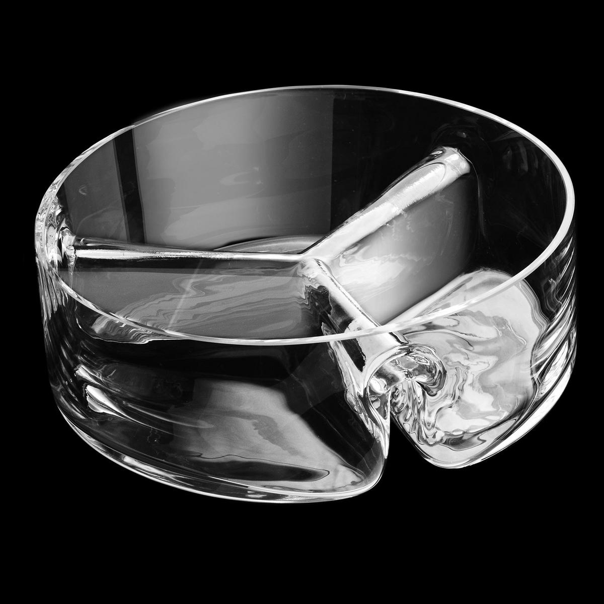 SALATSCHÜSSEL, 1 Stk., 24 cm, Handgemacht - Transparent, Glas (24/8/24cm) - Krosno Glass