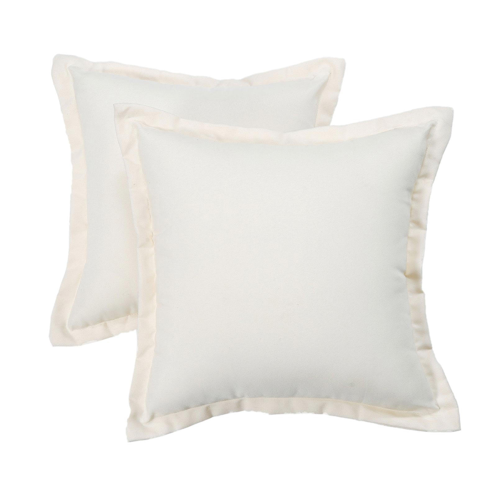 OUTDOOR-KISSEN 2er-Set natur 45/45 cm - Naturfarben, Textil (45/45cm) - Homescapes