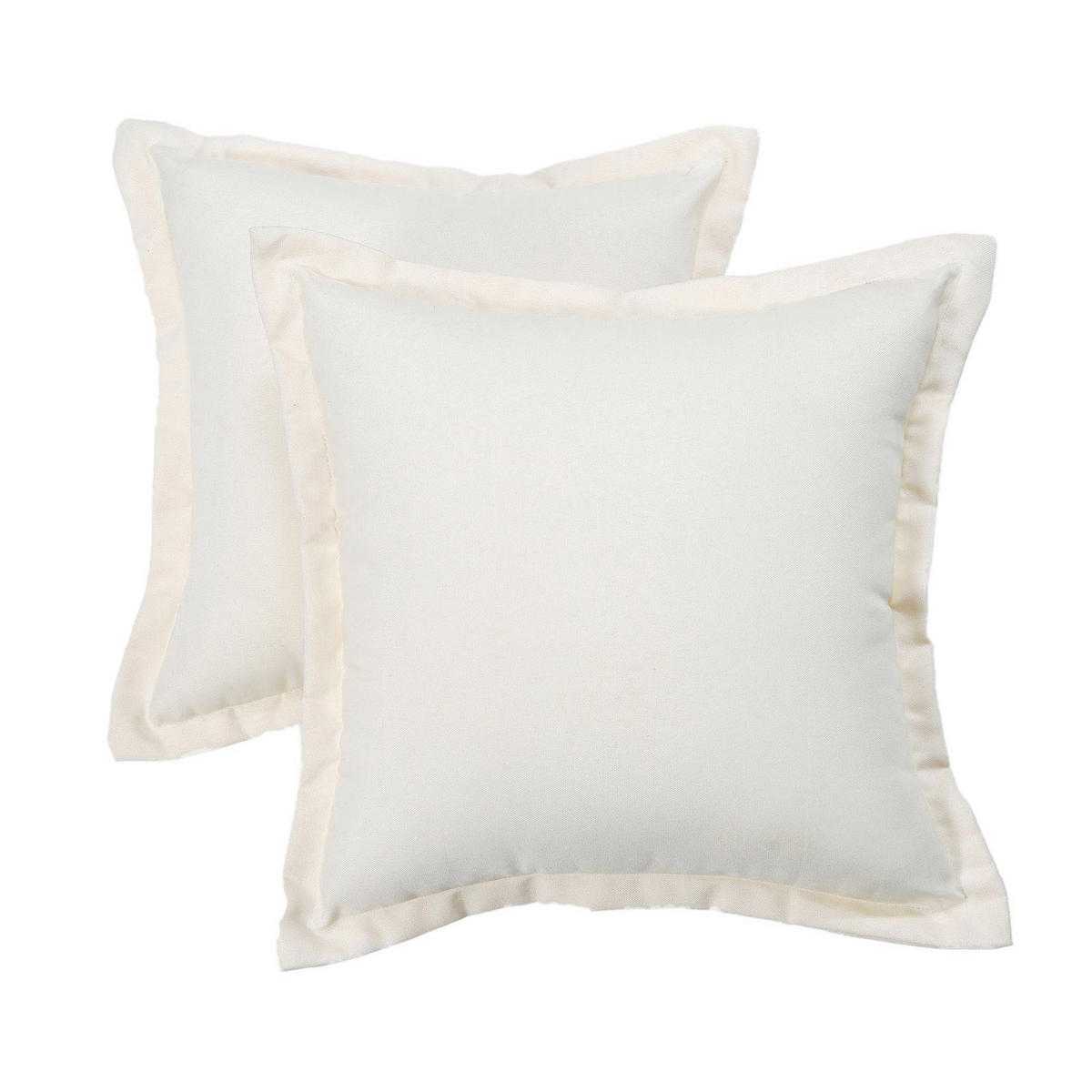 OUTDOOR-KISSEN 2er-Set natur 45/45 cm - Naturfarben, Textil (45/45cm) - Homescapes