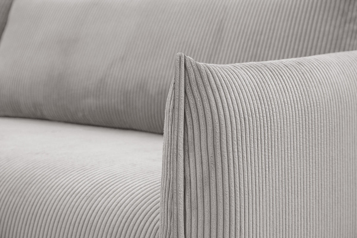 ECKSOFA TAUER 5-Sitzer, weiß - Schwarz/Weiß, Holzwerkstoff/Kunststoff (174/292cm) - Courtois Laville