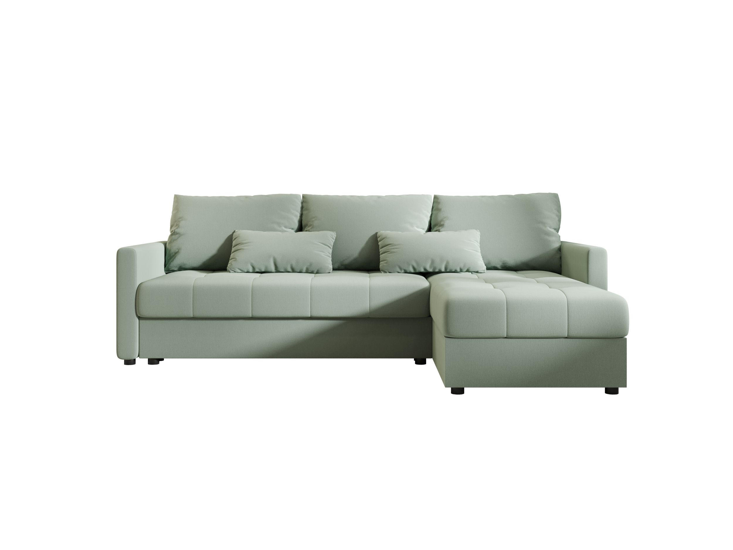 ECKSOFA MOS L BIS Cosmic 16 Rechts mit Schlaffunktion - Hellgrün, Textil (220/143cm) - Bedante