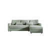 ECKSOFA MOS L BIS Cosmic 16 Rechts mit Schlaffunktion - Hellgrün, Textil (220/143cm) - Bedante