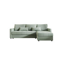 ECKSOFA MOS L BIS Cosmic 16 Rechts mit Schlaffunktion - Hellgrün, Textil (220/143cm) - Bedante