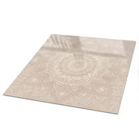 TISCHPLATTE 50x50 cm – Beige Mandala - Beige, Glas (50/50/0.4cm) - Wallfluent