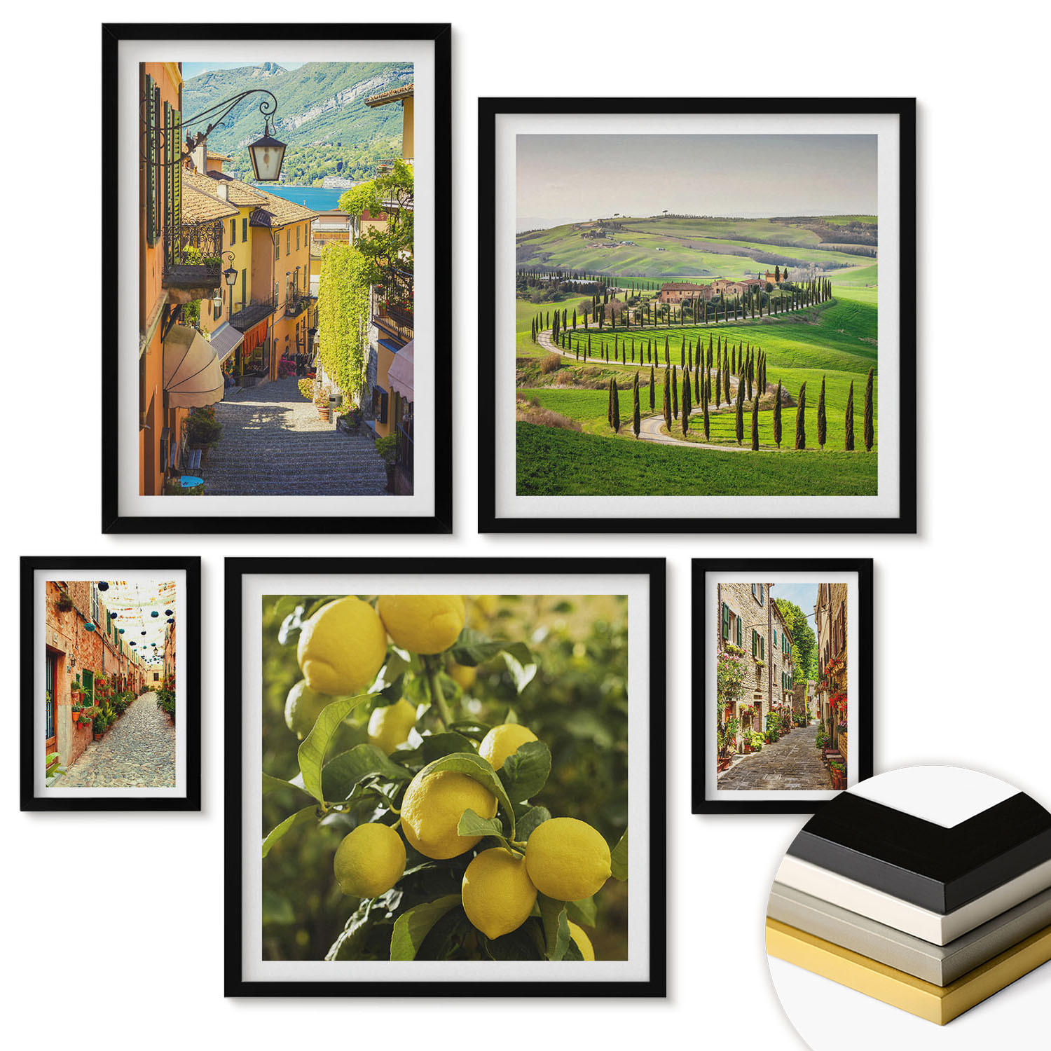 ArtPrintCave Wandbilder Schwarz 40x60 cm