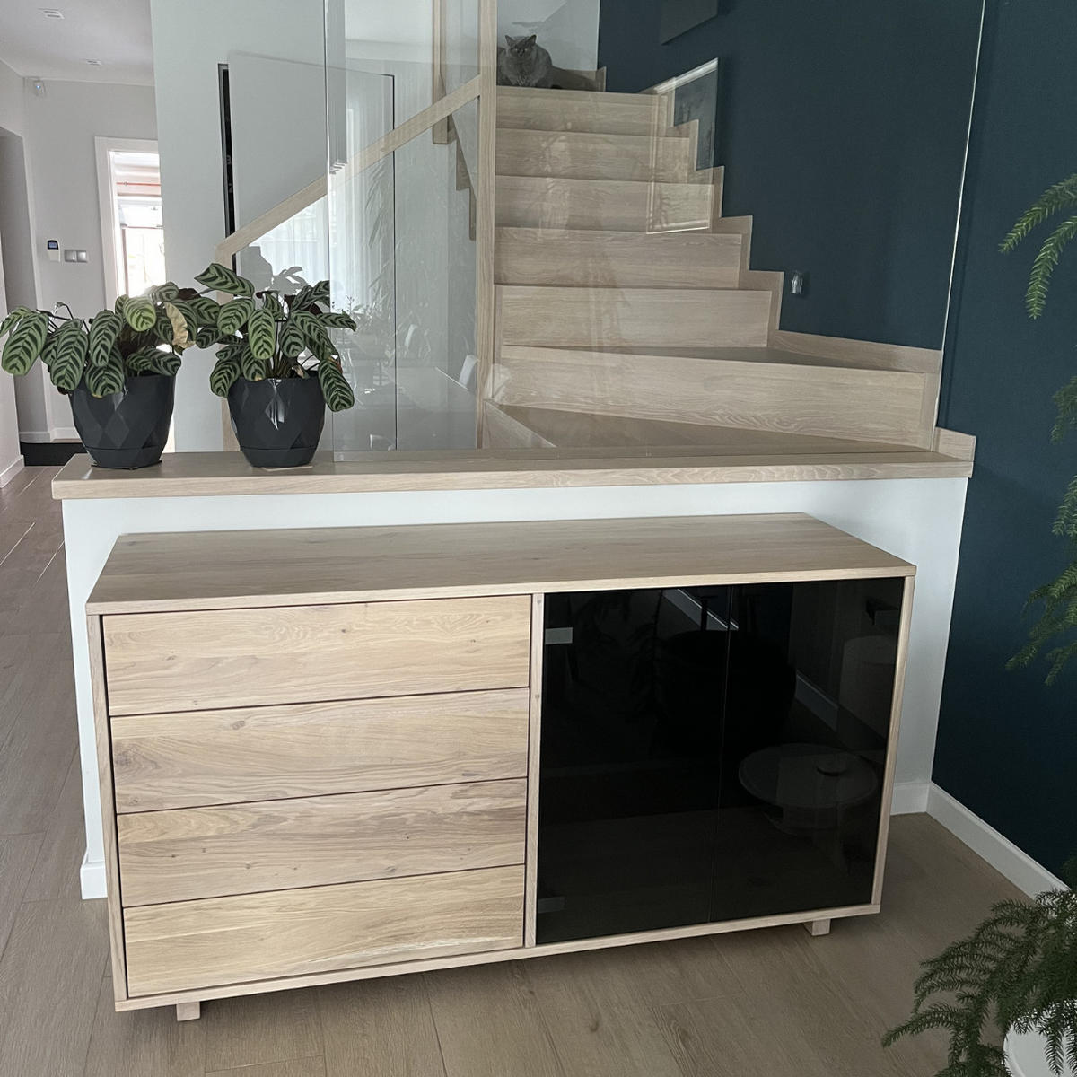 KOMMODE mit Schubladen aus Eichenholz BERGEN I - Eichefarben, Holz (150/80/45cm) - Rawood Furniture