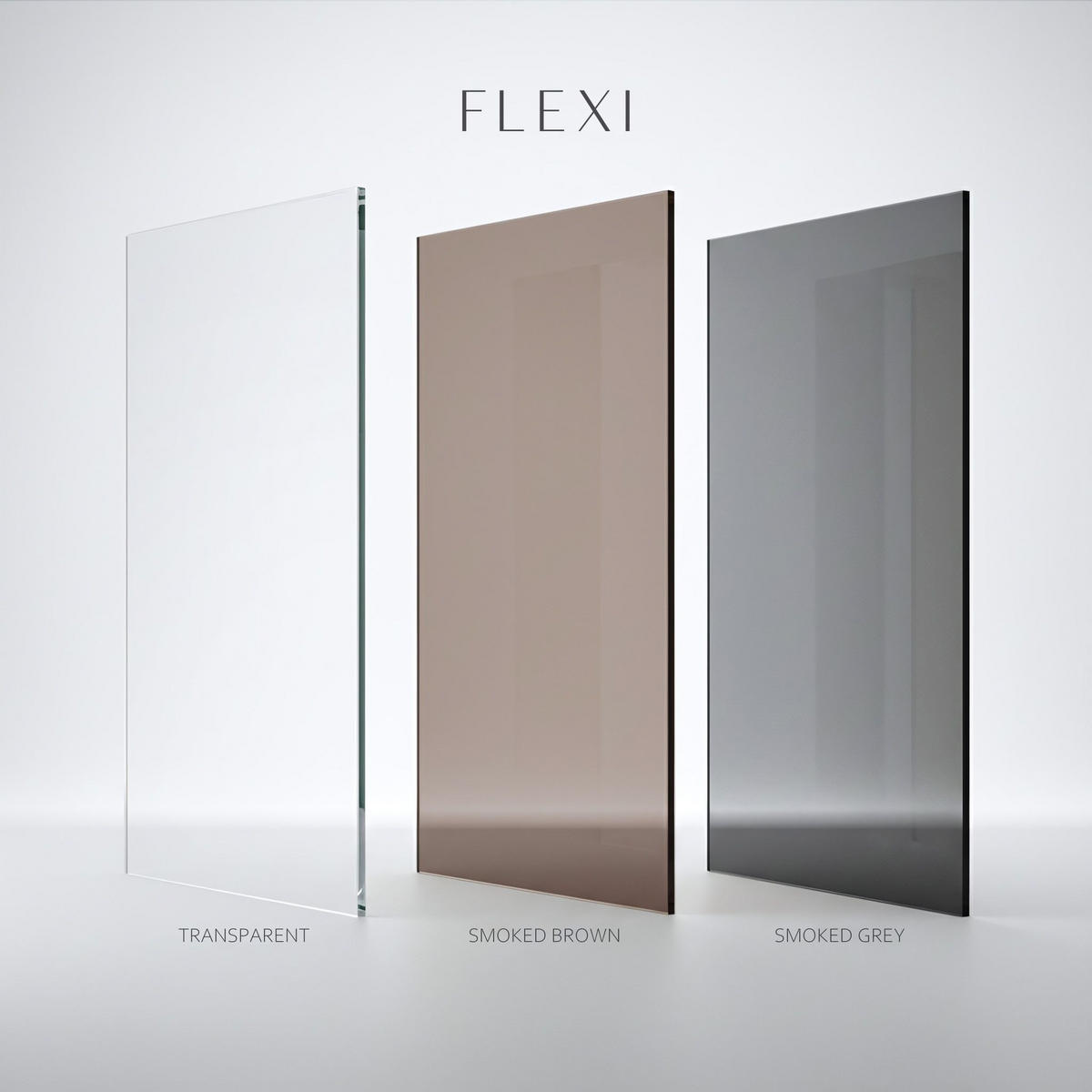 DUSCHWAND Rea Flexi Transparent / Gold 70 - Goldfarben, Glas (120/70/195cm) - REA