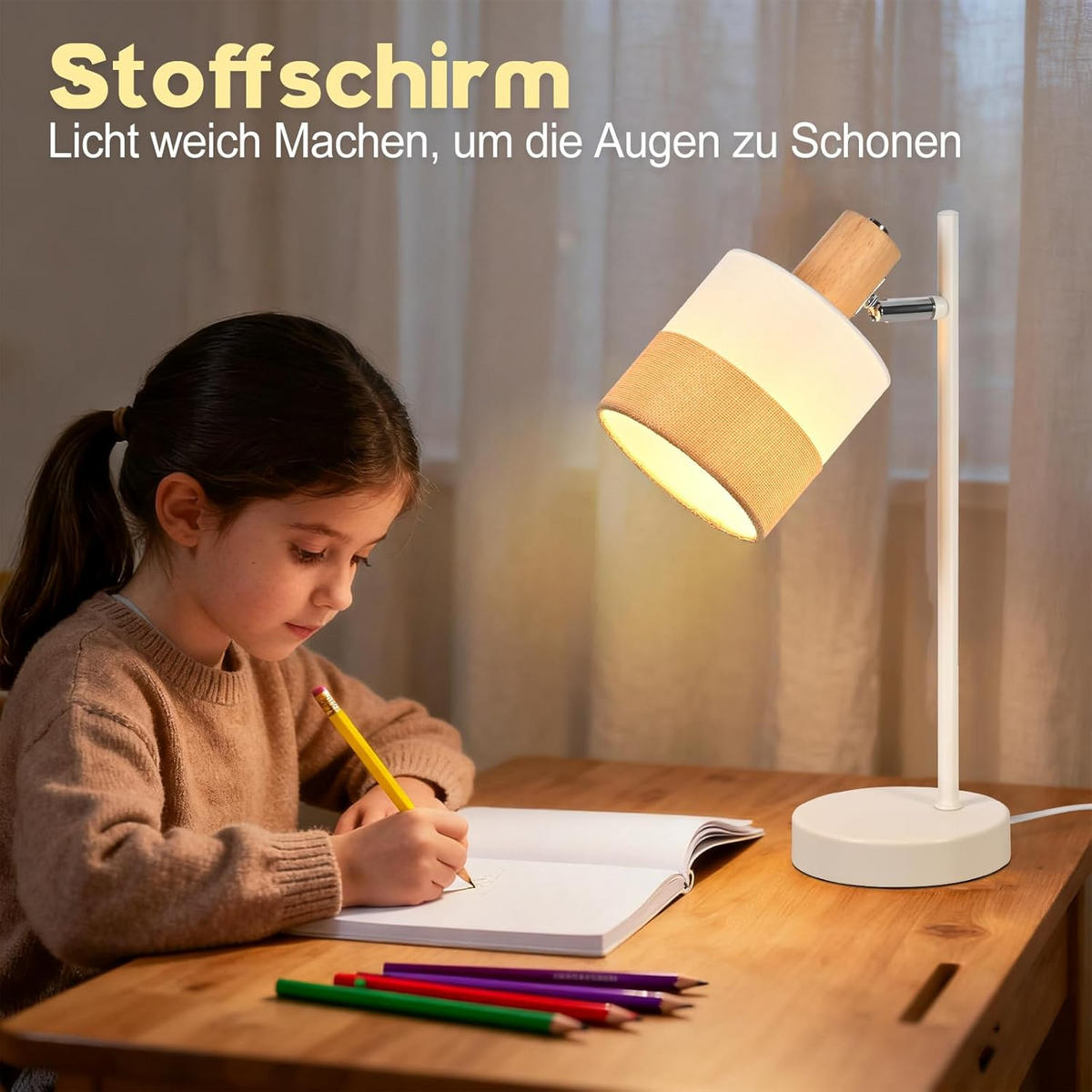 TISCHLEUCHTE BRAUN Ⅲ 16/12/36 cm - Weiß, Metall (16/12/36cm) - Nettlife