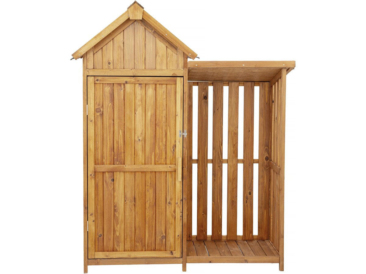 GARTENSCHRANK - GARTENTRUHE noé Braun - Braun, Holz (57/170/136cm) - Habitat Garten