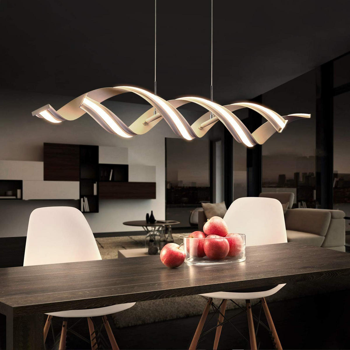 LED HÄNGELEUCHTE Thomas 95/12/150 cm - Weiß, Metall (95/12/150cm) - Nettlife