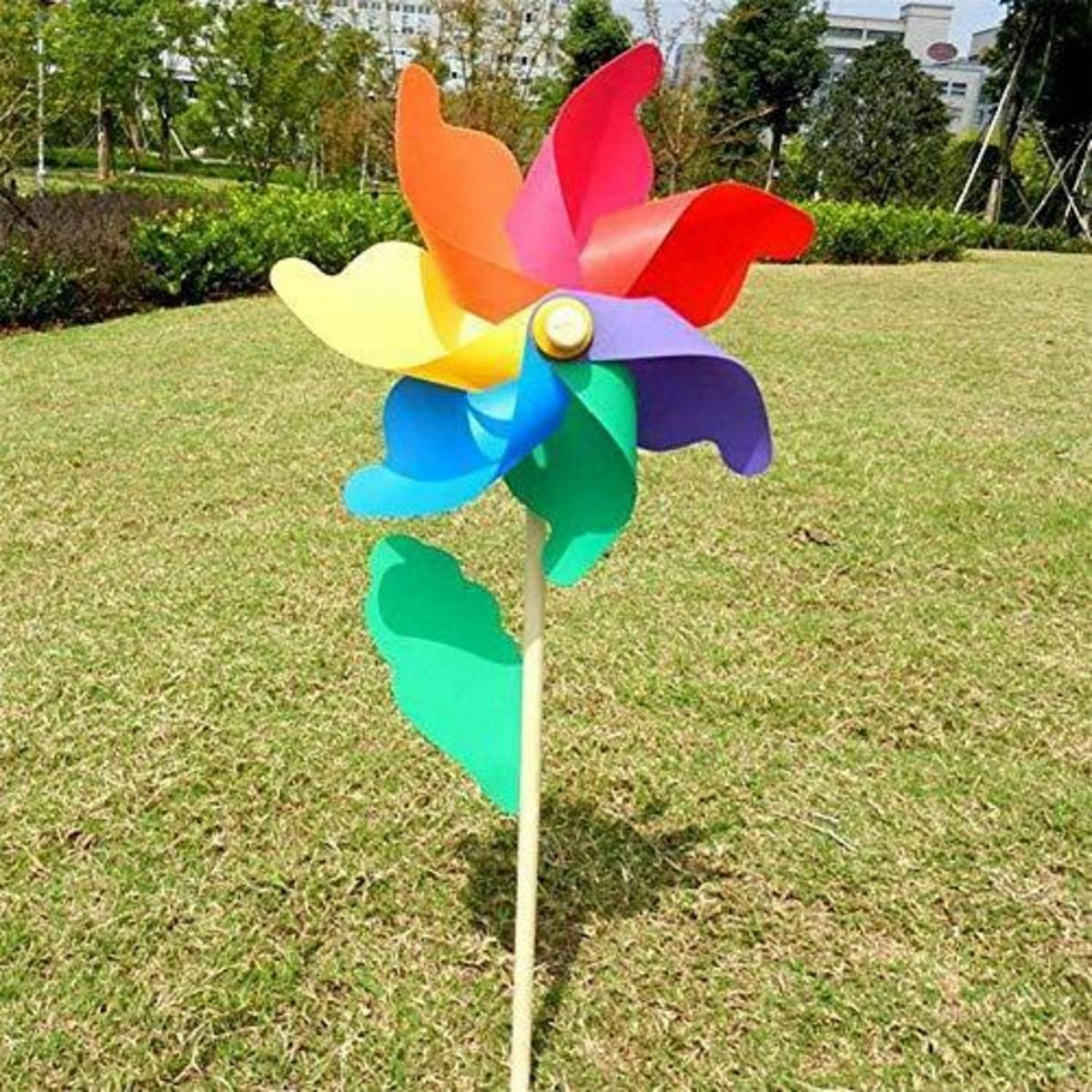 WINDSPIEL Regenbogen bunter Holzstab 18 cm - Multicolor, Kunststoff (45/18/45cm)