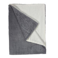 SHERPA-DECKE Elsa - Fleece mit Sherpa-Rückseite - 150x200 cm - Dunkelgrau - Dunkelgrau, Textil (150/200cm) - SCHIESSER