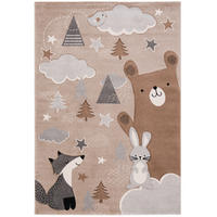 KINDER TEPPICH MAUI KIDS FUCHS UND BÄR - Grau, Textil (120/170cm) - Pergamon