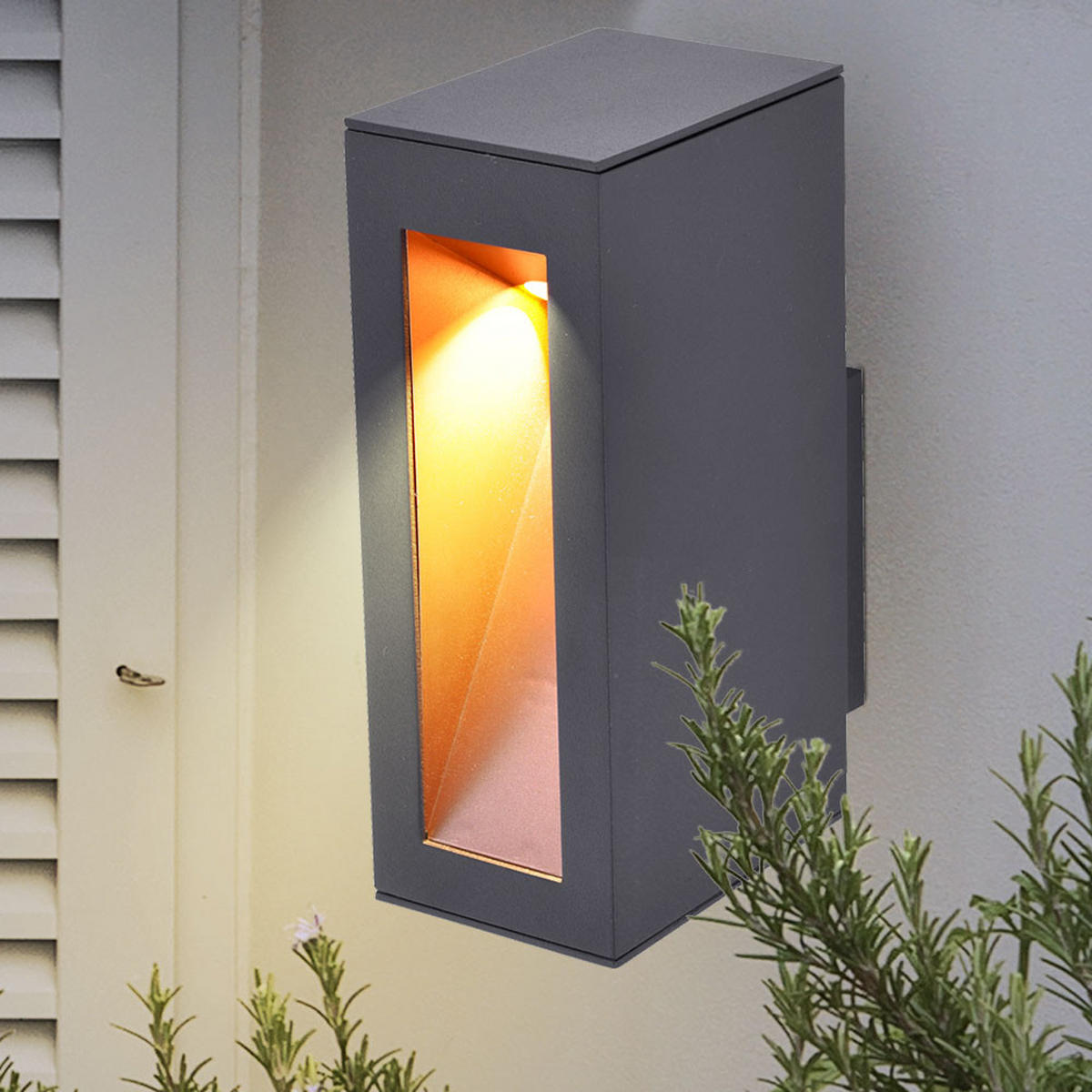 LED AUSSEN-WANDLEUCHTE Aluminium Anthrazit - Anthrazit, Metall (7.1/19/13.3cm)