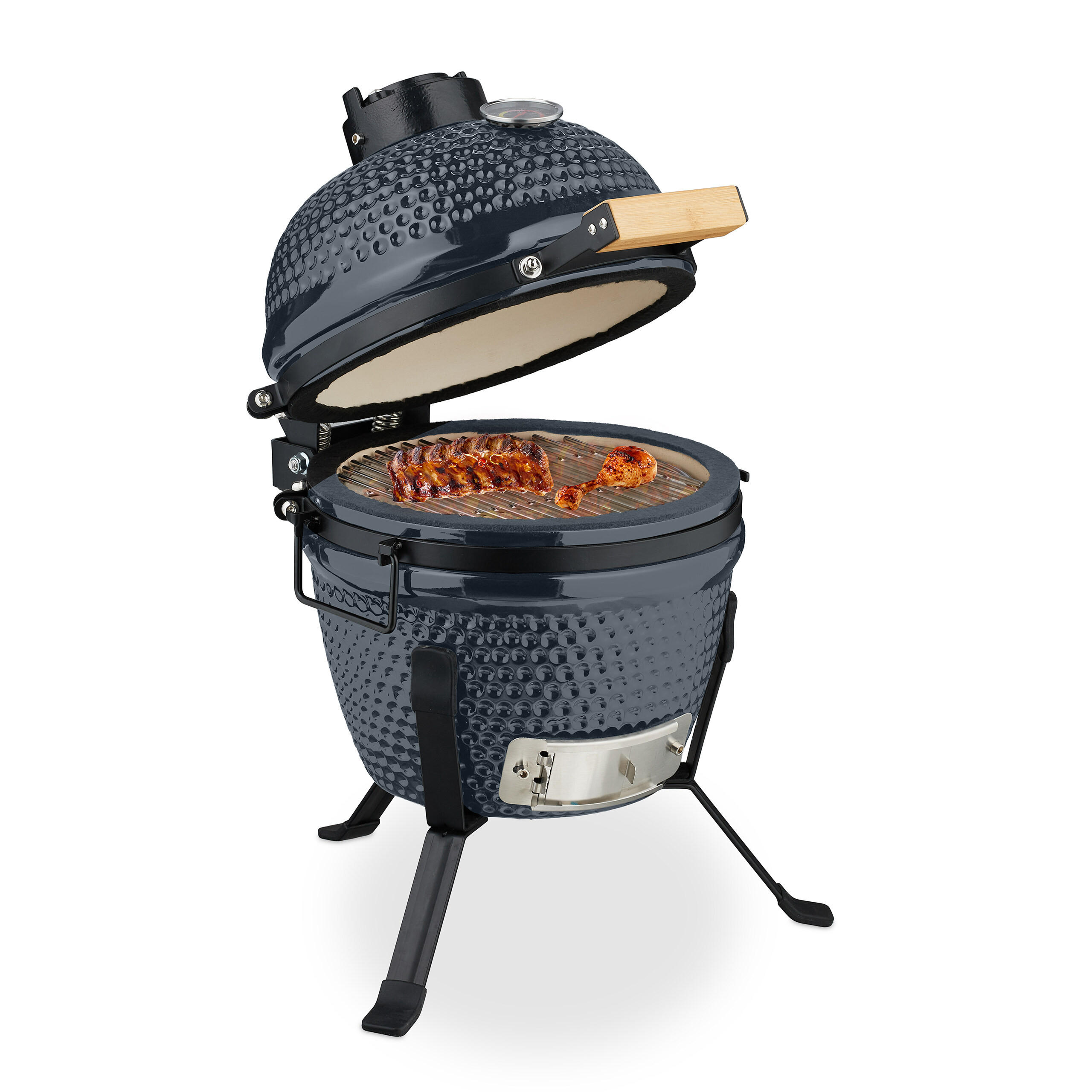 Relaxdays Kamado-Grill Grau 56.5 cm