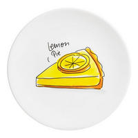 KUCHENTELLER Zitronenkuchen in Bunt - 18cm - Multicolor, Keramik (18cm) - Blond Amsterdam