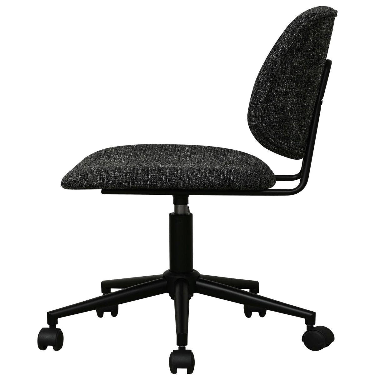 DREHSTUHL höhenverstellbar in Webstoff Schwarz - Schwarz, Textil/Metall (60/82/57cm) - Furnhouse