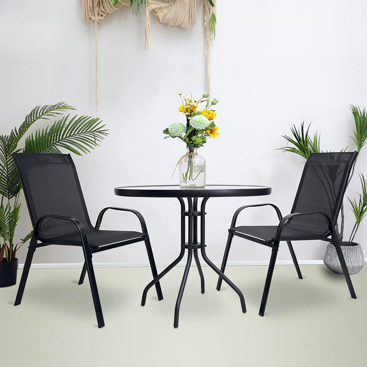 GARTENTISCH rund 90cm - Transparent, Metall (90/90/70cm) - Mat-Haus