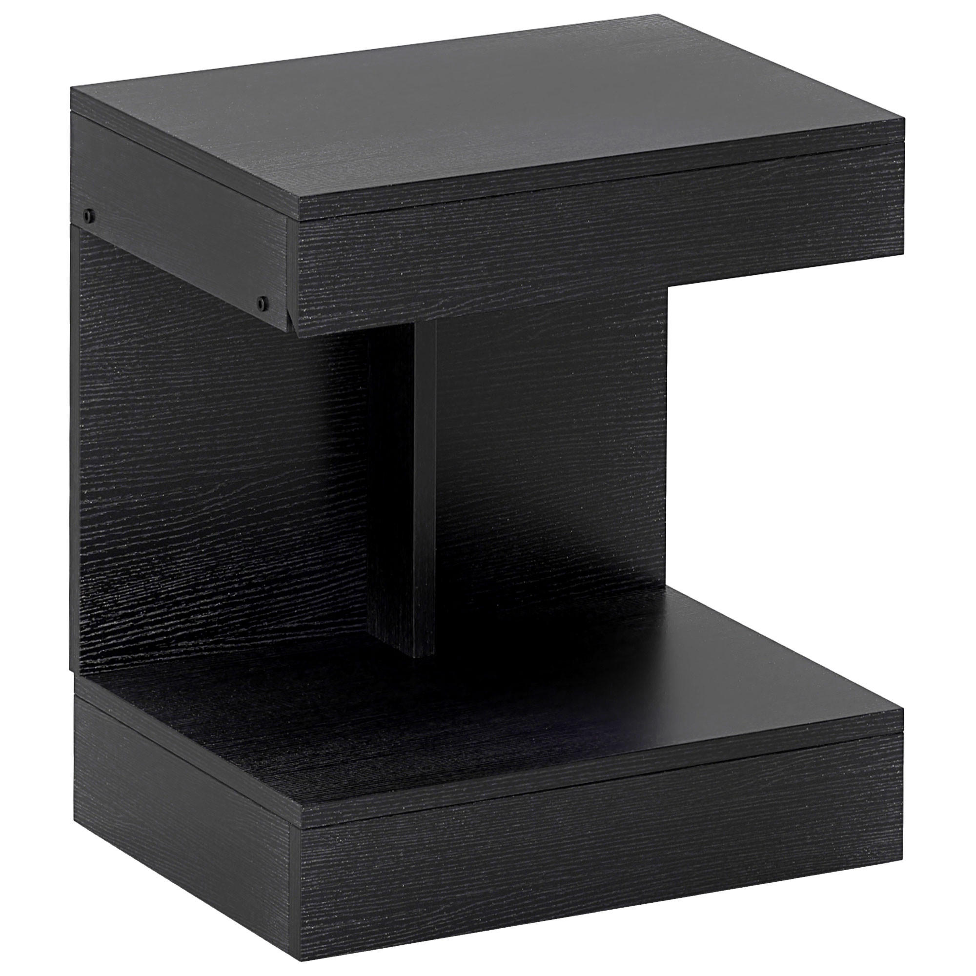 Homcom Nachttisch Schwarz 30x46x40 cm