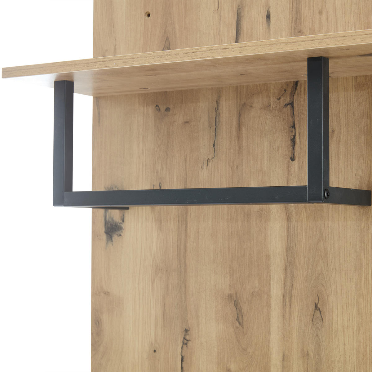 SCHUHSCHRANK aus Spanplatte 100x38,5x190cm in Natur mit Spiegel - Naturfarben, Holzwerkstoff (100/190/38.5cm) - Modfu