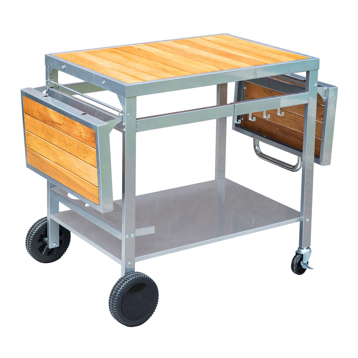BEISTELLTISCH Grandi XL - Grau, Metall (65/80.5/147cm) - Cook'in Garden