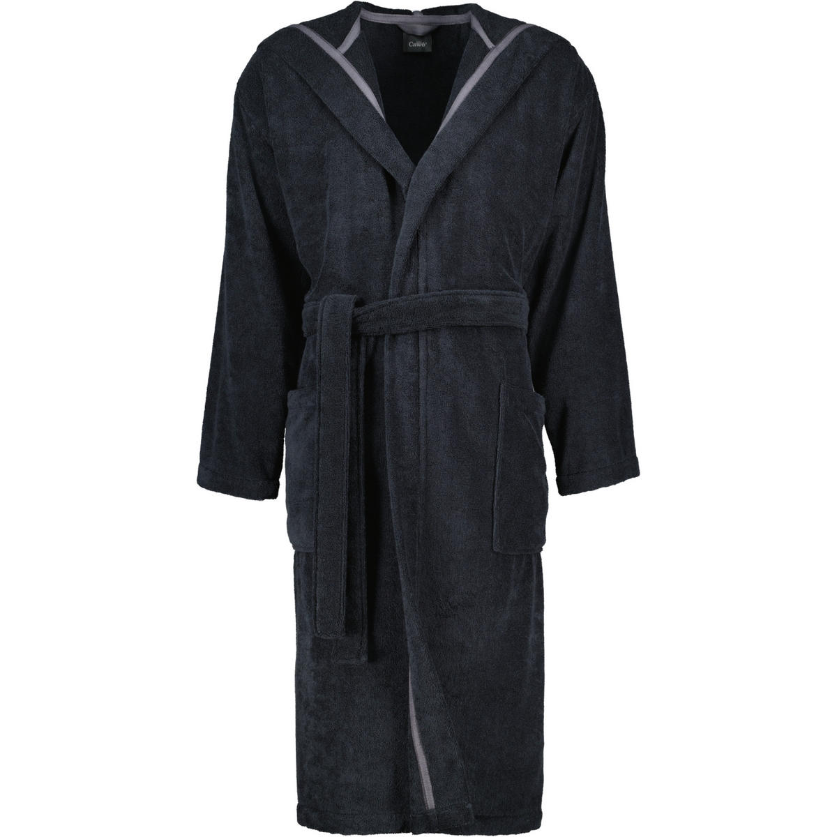 BADEMANTEL HERREN KAPUZE CLASSIC 842 LAVA - 97 - Schwarz, Textil (XXXLnull) - Cawoe