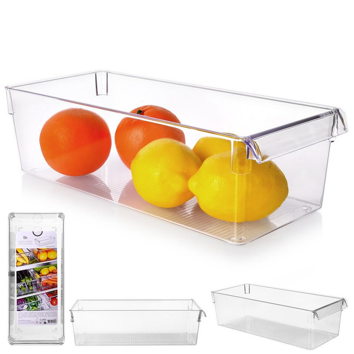 KÜHLSCHRANK-ORGANIZER 36x15x10 cm - Transparent, Kunststoff (36/10/15cm) - Excellent Houseware
