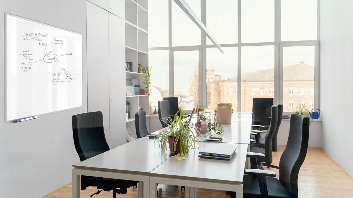 MAGNETISCHES Whiteboard 120x90 cm im Aluminiumrahmen - Weiß, Metall (120/90/1.4cm) - ALLboards