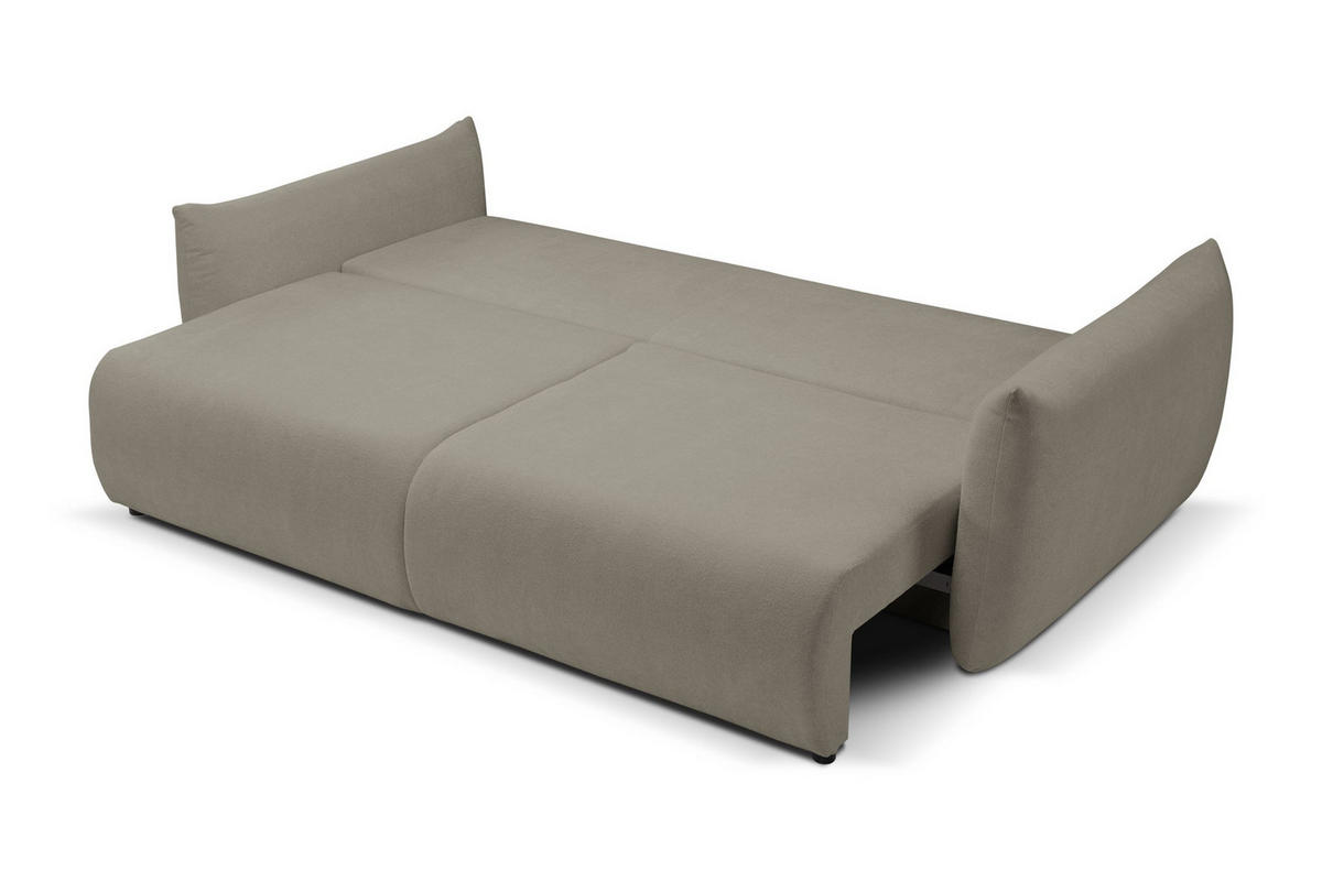SOFA Hallora - Warmes Grau (Melody 03) - Graubraun, Holzwerkstoff (240/88/108cm) - Möblo