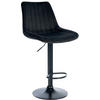 BARHOCKER Samt schwarz - Schwarz, Textil/Metall (49.5/91/50cm) - CLP
